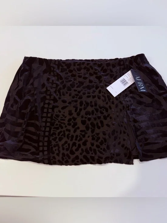 AFRM Leopard Velvet Mini Skirt - Picture 2 of 4